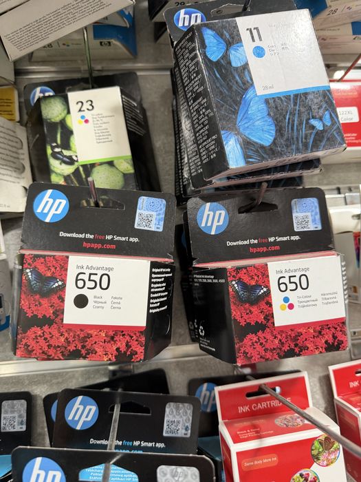 Картриджи для принтеров HP 21 и 22, 121 и 122, 123, 305, 650
