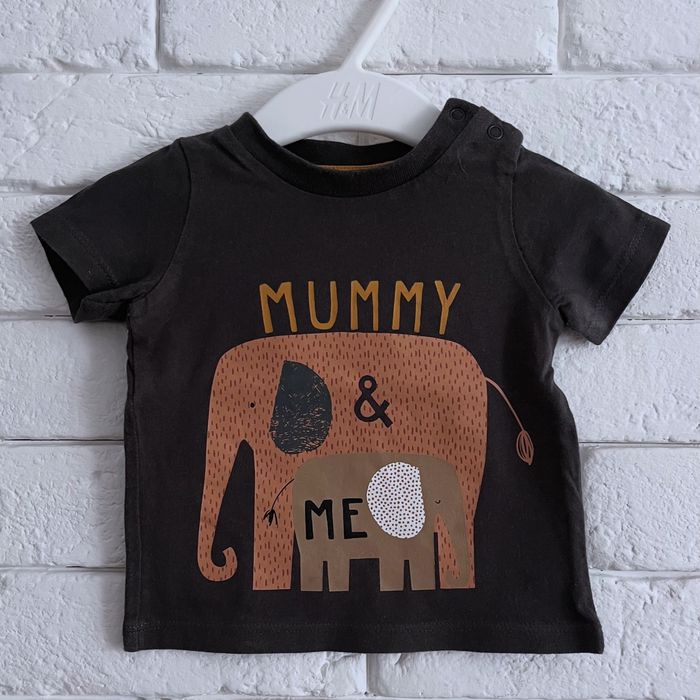 Fred&Flo 56cm 0-1m bluzeczka, t-shirt słoniki Mummy.