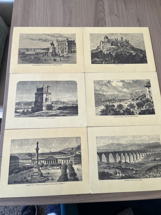 Gravuras Lisboa e Porto antigo