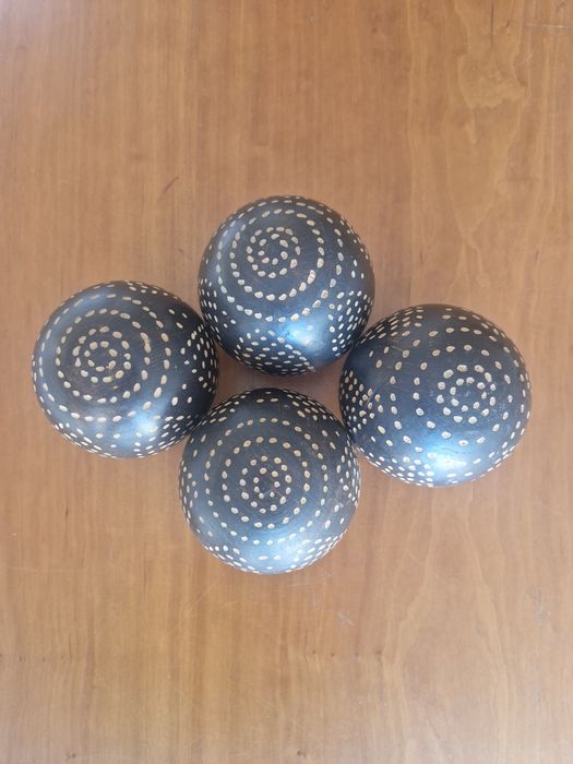 Bolas decorativas de madeira para centro de mesa