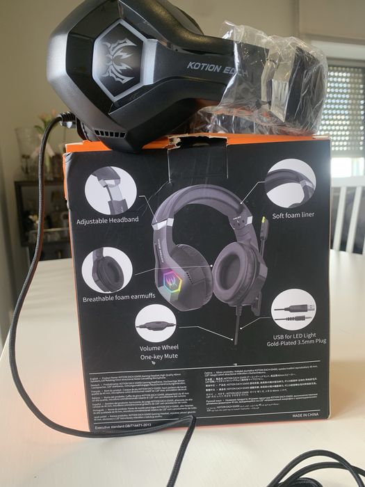 Headset gamimg auscultadores com micro