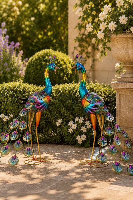 Estatuas de pavao - conjunto de 2