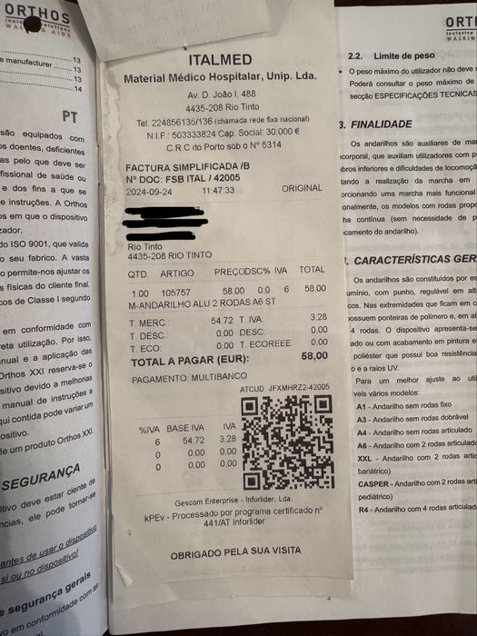 Vendo andarilho praticamente novo - ortopedia