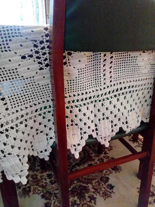 Crochet tablecloth for large rectangular table. Beige color.426581431734118401
