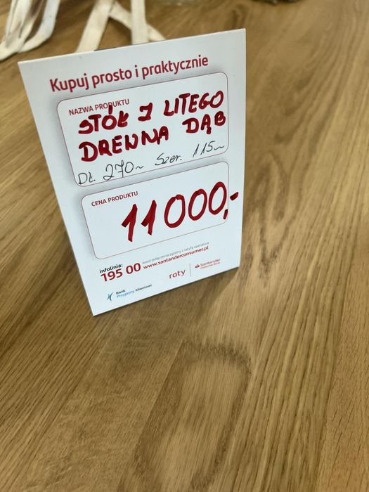 Stół z litego  drewna  dąb promocja