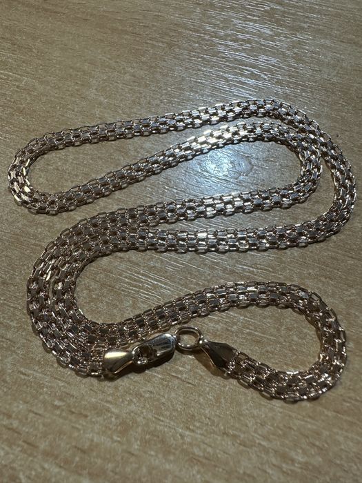 Ланцюг, 4р якір, 50-55см, 6.3-6.93г - золото 585 проба