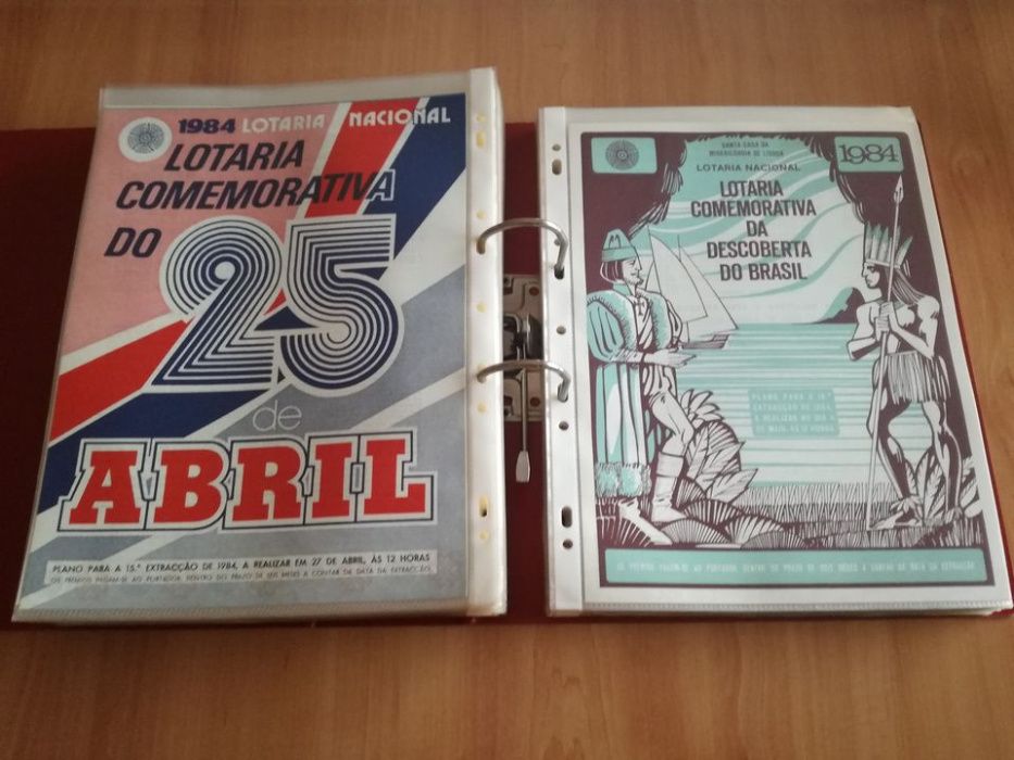 Vendo RARA coleção com 290 posters antigos de lotaria da santa casa