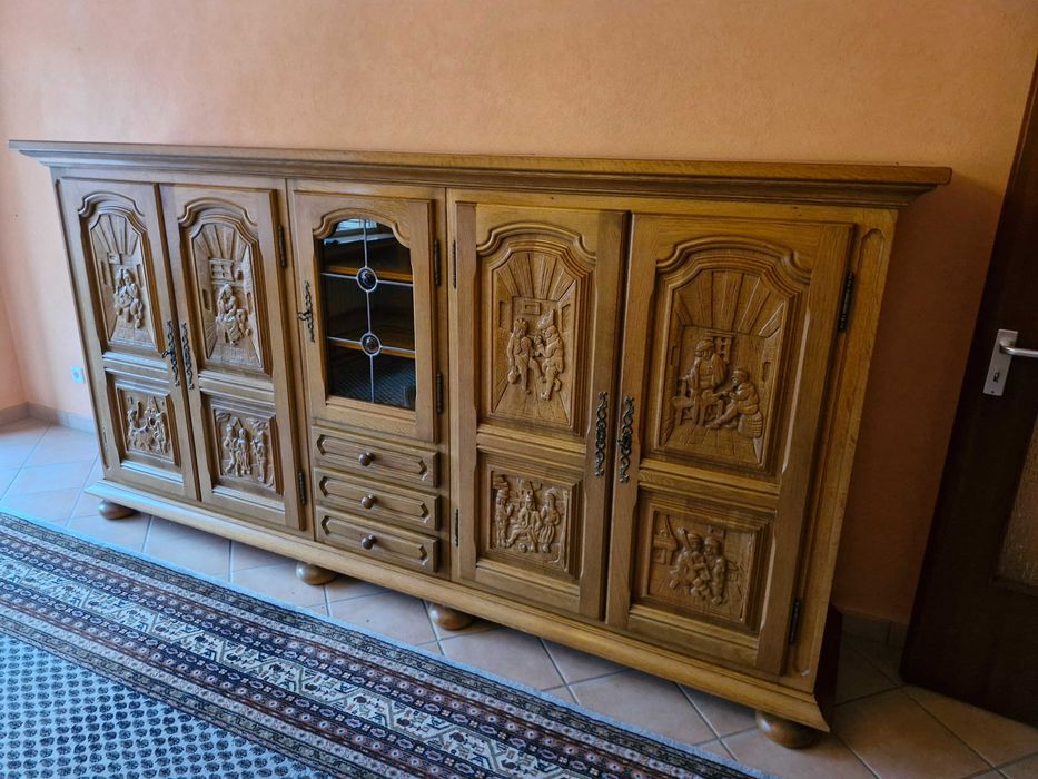 Kredens biblioteka rzeźbiona  wysylka