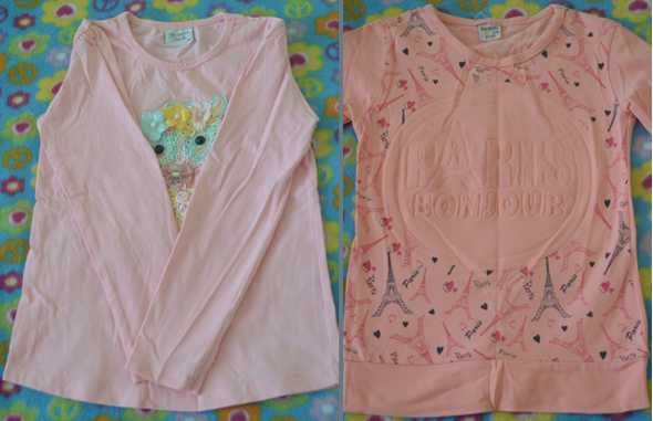 Футболки для дівчинки, розмір 116; 128