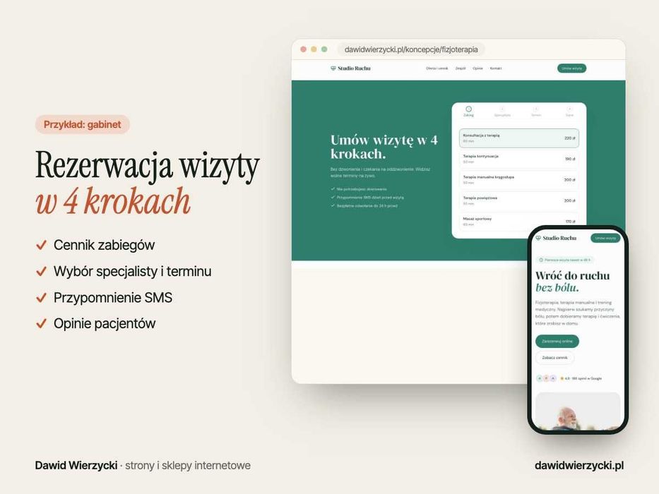 Strona internetowa dla firmy w 7 dni · BLIK, RODO, Google · Wrocław