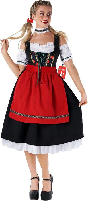 Damski Strój Bawarski Dirndl Czerwony Rozmiar S