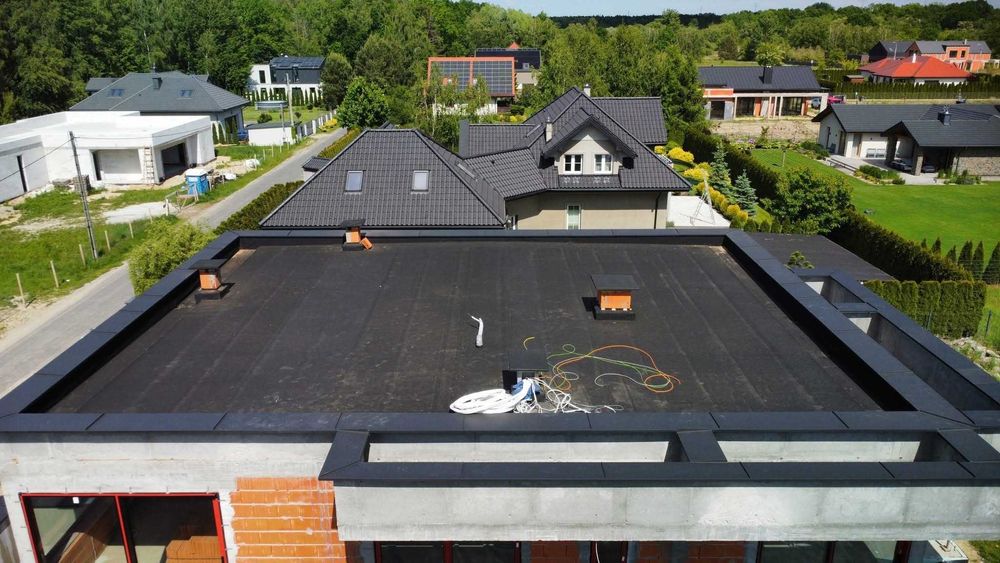 Dachy płaskie.Stropodach.Usługi dekarskie.Hydroizolacja.Membrana PVC,EPDM Resitrix