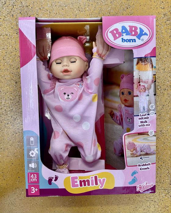 Інтерактивна лялька 838426 BABY BORN – ПЕРШІ КРОКИ ЕМІЛІ (43 см)
