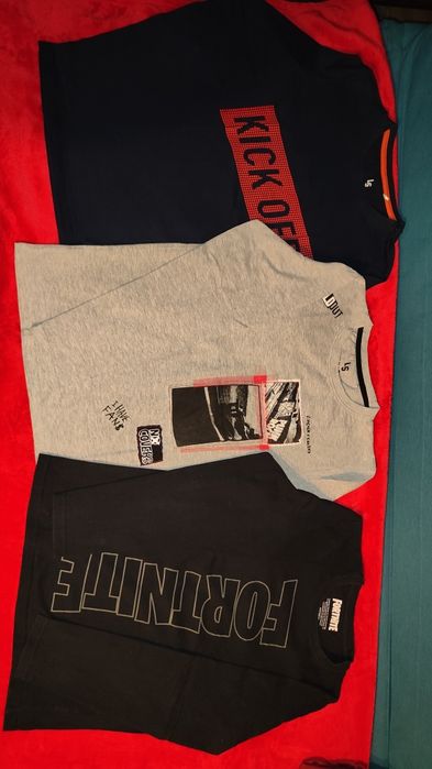 3 koszulki z długim rękawem 164