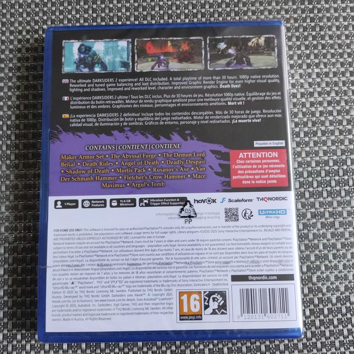 Darksiders II Deathinitive Edition PS5 nowa w folii