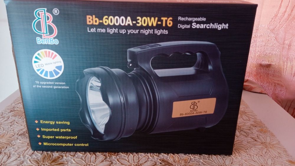 Фонарь   - прожектор Benbo 6000A-30w-T6