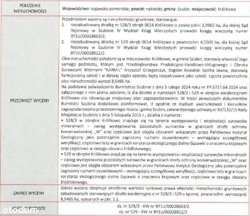 złoże kruszywa naturalnego Królikowo I - Widok 2