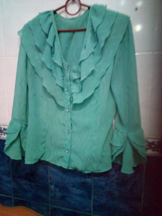 Блузка бирюза 44 размер