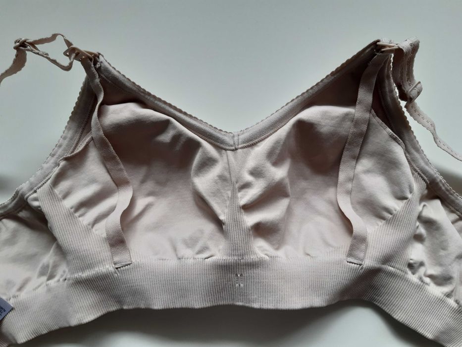 Бежевый бюстгальтер топ для кормления и беременных marks & spencer