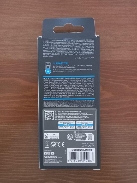 Adaptador Cellularline para Aux