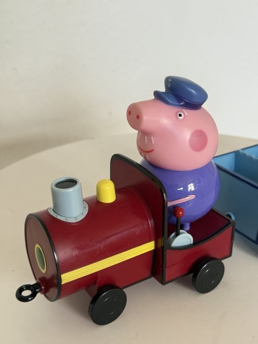 Потяг Свинка Пеппа з причепом, потяг дідуся Peppa Pig