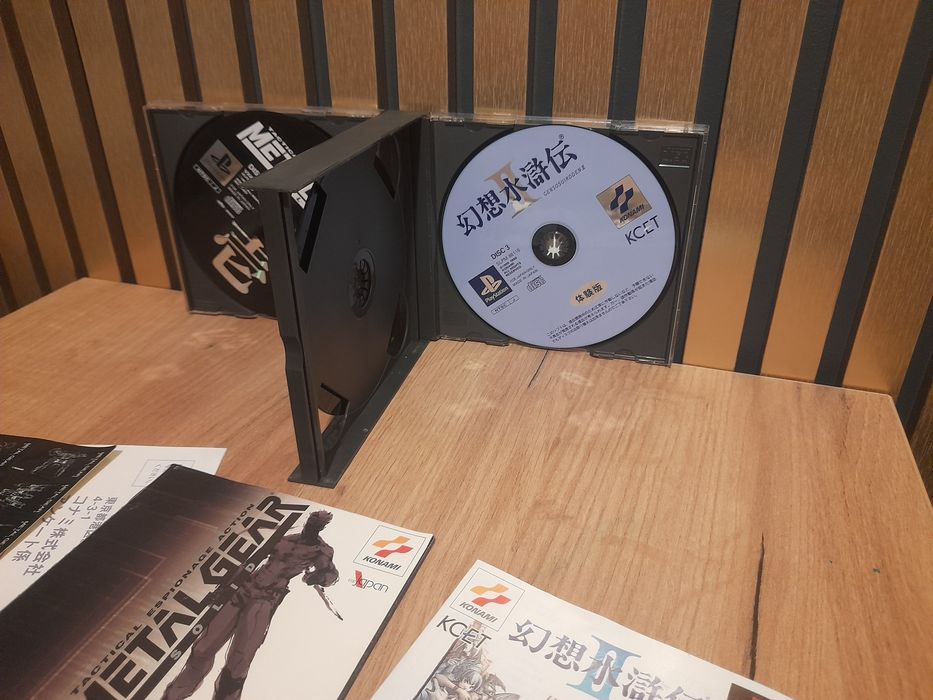 Metal gear solid + suikoden 2 ps1 psx retro ntsc j kolekcjonerski stan