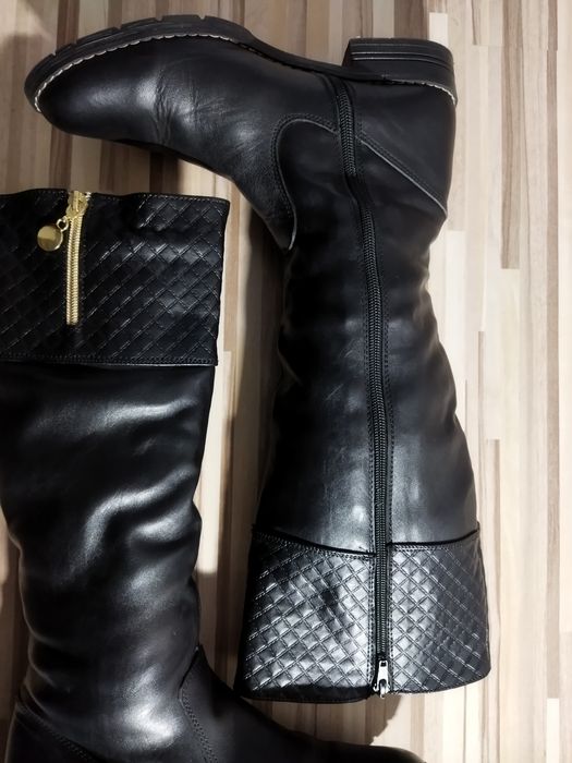 Długie kozaki damskie ocieplane