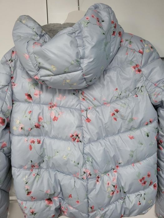 Kurtka wiosenna XS kwiaty baby blue jak nowa