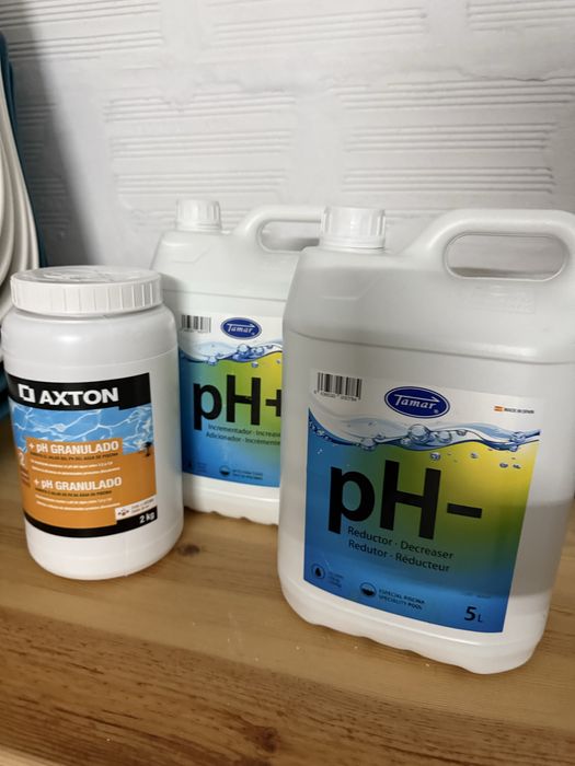 Produtos para Piscina/Jacuzzi (Ph+, Ph+ granulado e Ph-)