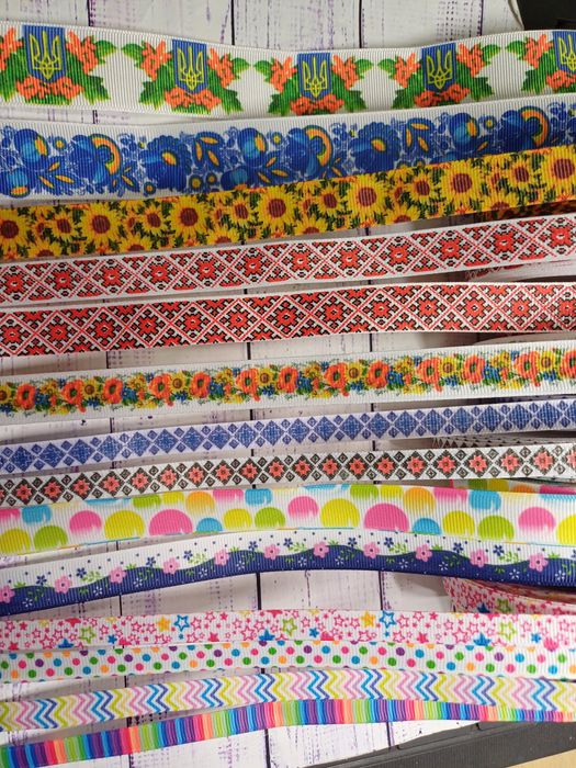 Репсовые ленты с рисунком