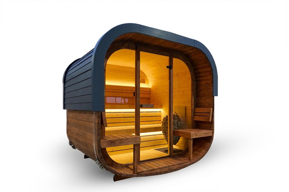 Sauna kwadratowa ogrodowa Luma S producent Saun
