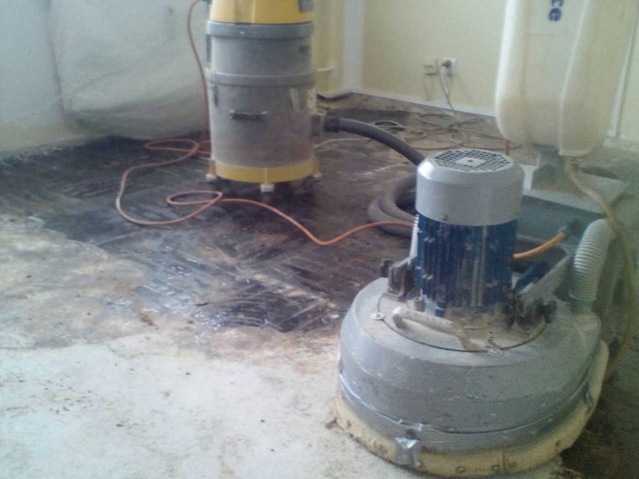 Usuwanie parkietu, subitu, lepiku, kleju