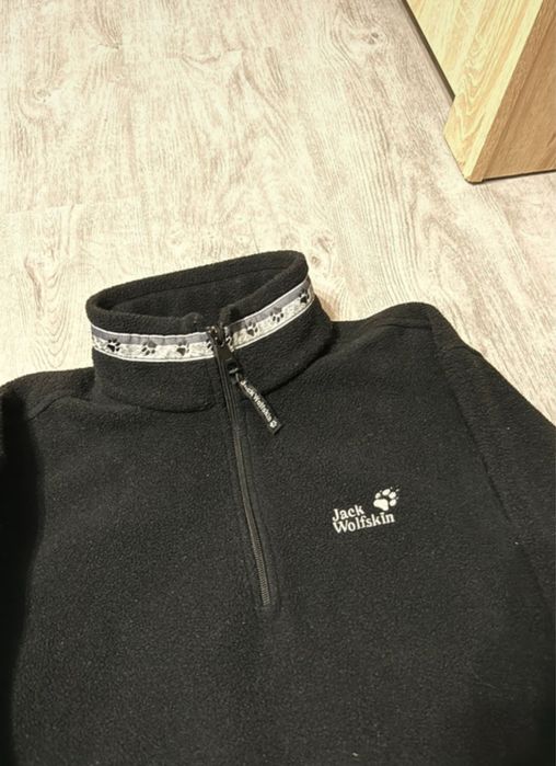 Jack Wolfskin Sweter Polar Czarny Ciepły Rozpinany