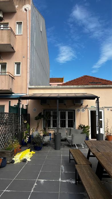 Pérgola Leroy Merlin 3,5x4m – Cinza Escura