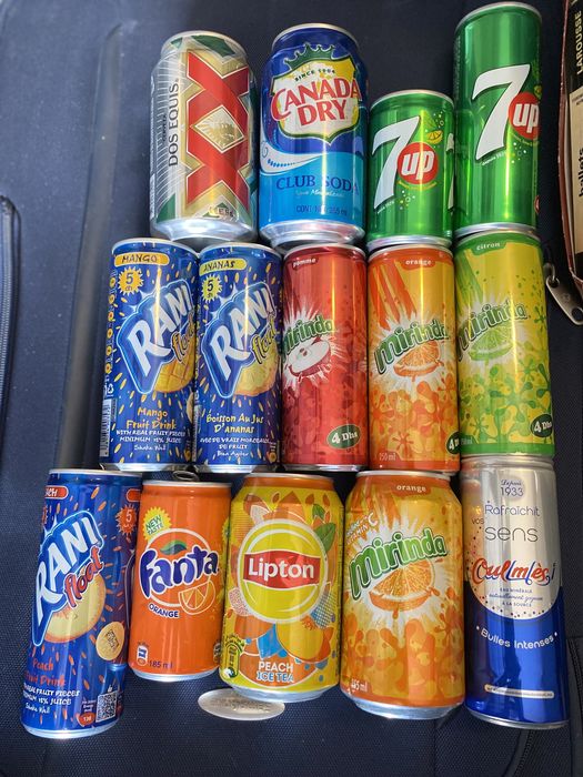 Lote de 14 latas vazias Arabes e Mexico