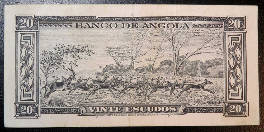 NOTA Angola - 20 Escudos 10/06/1962 Américo Tomaz - NOVA