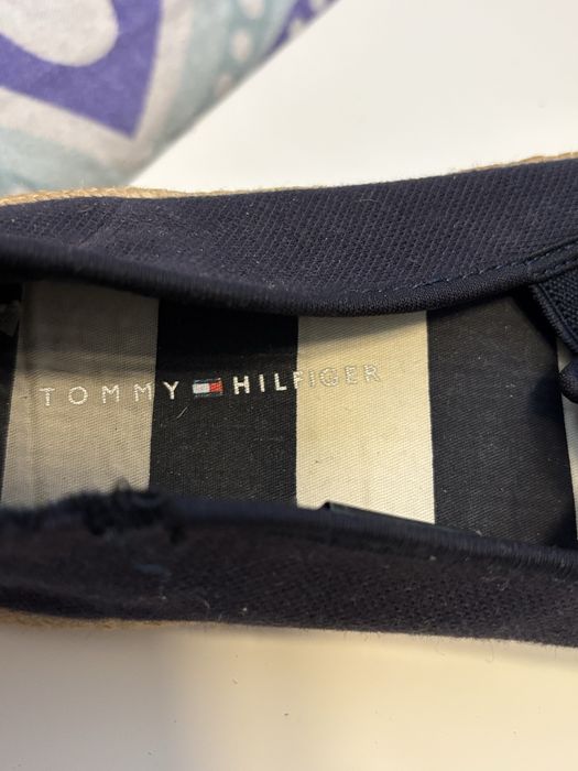 Granatowe Espadryle Tommy Hilfiger  Canvas Slipon