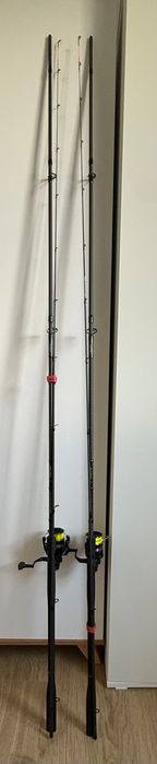 Komplet 2 wędek + 2 kołowrotki Shimano – gotowy zestaw feederowy
