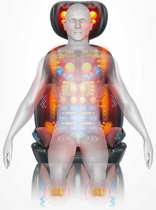 Массажная накидка на кресло массажёр подогрев шиацу всё тело масажер