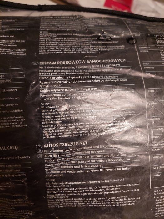 Nowe pokrowce samochodowe uniwersalne ULTIMATE SPEED bawełna komplet