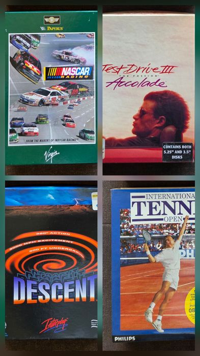Jogos PC Big Box Descent Test Drive Nascar Tennis