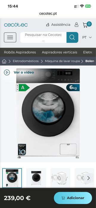 Máquina Lavar roupa nova Cecotec
