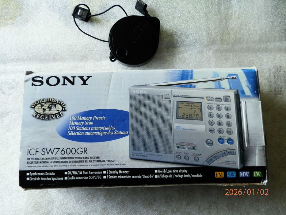 Radio Stéréo Sony - Banda Mundial com Estojo + Antena