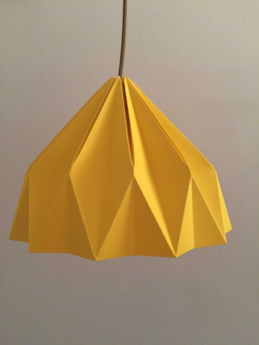 Abażur lampa klosz papierowy origami origamilamp