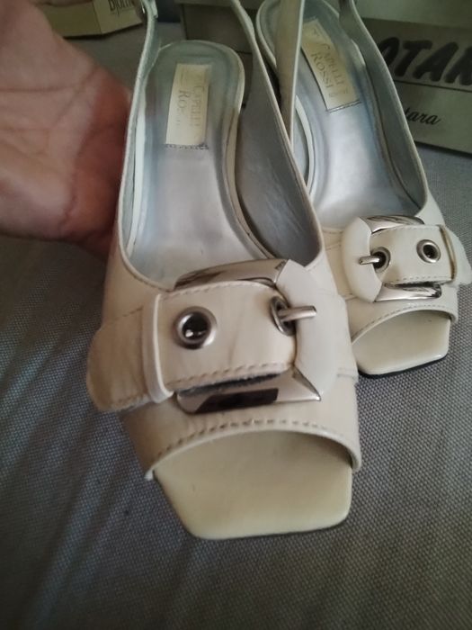 Sapatos Peep Toe Capelli Rossi em Pele N.º 36/37