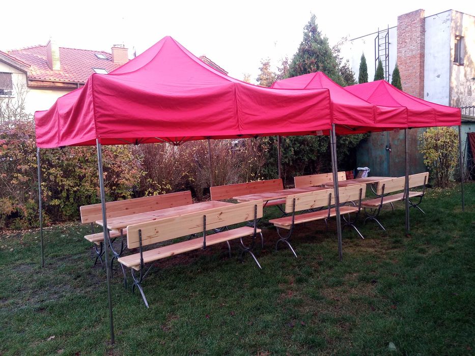 Namioty imprezowe stoły ławki przyjęcia komunie wynajem