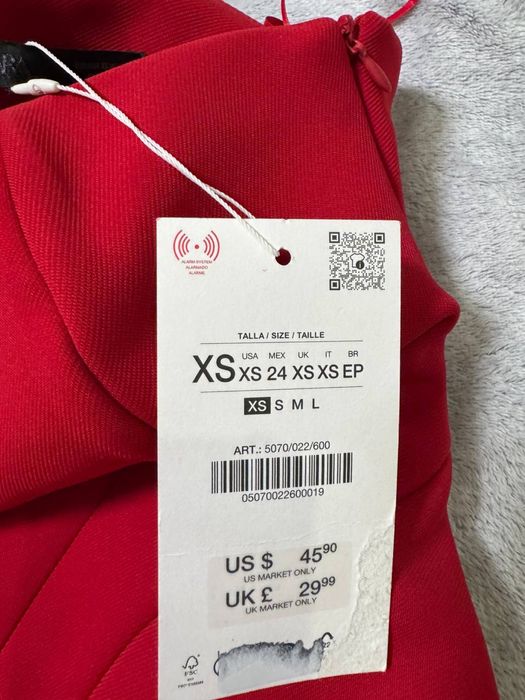 Червоний топ корсет zara