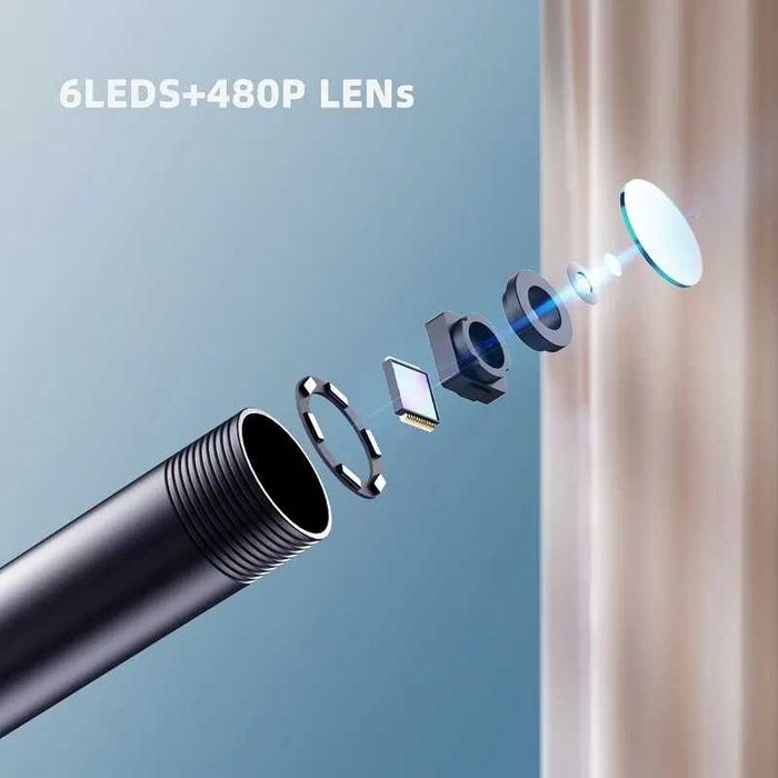 Водонепроникний гнучкий і м'який USB ендоскоп із підсвіткою 1.5 м