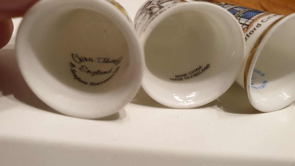 Naparstki porcelanowe, angielskie 9 szt