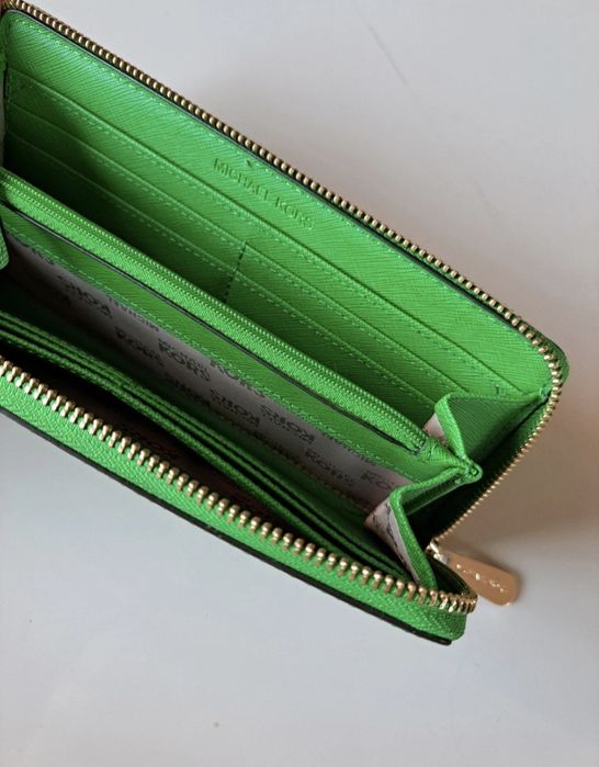 Carteira Michael Kors Continental Jet Set Verde L